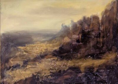 William Morrison WM64 'Norland Moorside 1' oil on board 22x19cm framed to 36x32cm £420lr