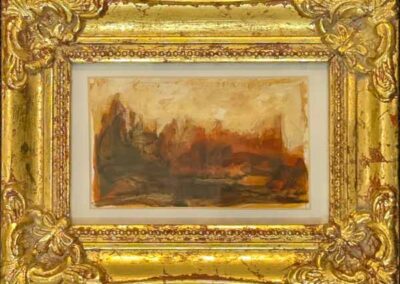 William Morrison WM66 'Fife Coast, St Andrews 1' acrylic 12x7cm framed to 22x17cm £250lr