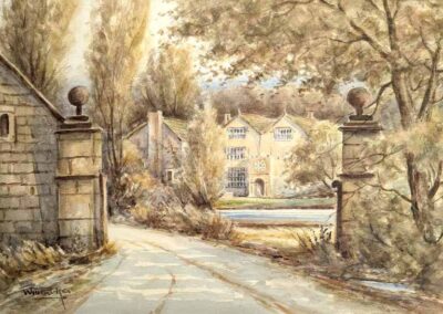 William Parker 1922-2017 WP08 'East Riddlesden Hall, W. Yorks. watercolour 55x37cm framed to76x59cm SOLD