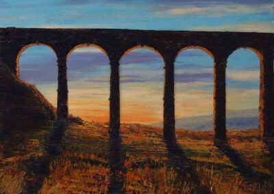 ds large chopping board 166 Ribblehead viaduct sunset £20