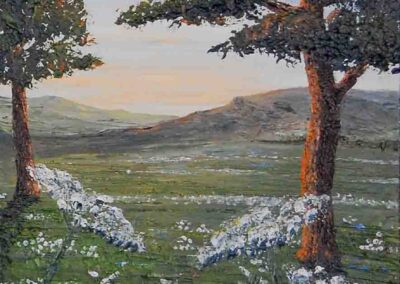 ds211 Wildflower Meadow with Trees 2011 16x40in £150