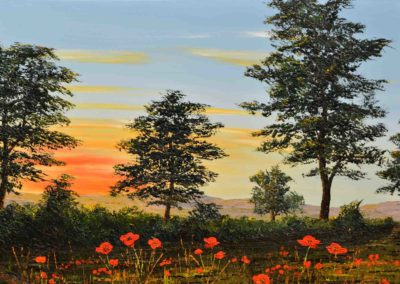 ds450 'Evening Poppies at the Field's Edge' 36x24" Sold