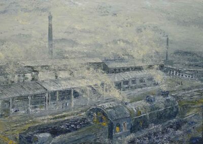 ds616 Steam, Wool and Mist Valley Scouring Works, Windhill after a photo by W King £420