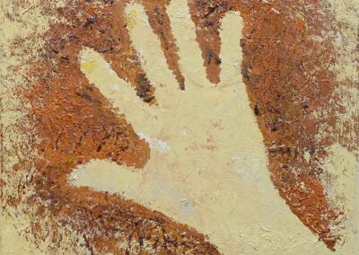 ds617 Behaving like a Neanderthal Cave Art Hand Print 1 12x12in 2021 £80