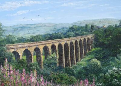 ds619 Swifts Over Thornton Viaduct 36x24in 2021 SOLD