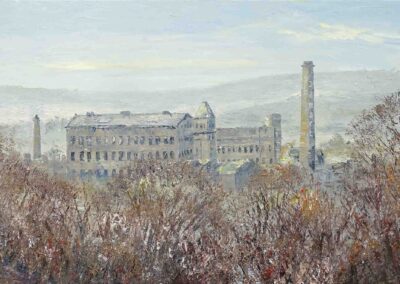ds626 Aire Valley Mists, Bingley oil 36x24in £450