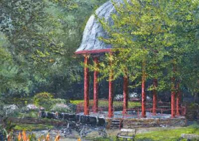 ds631 All Quiet at Saltaire Bandstand 30x30in £420