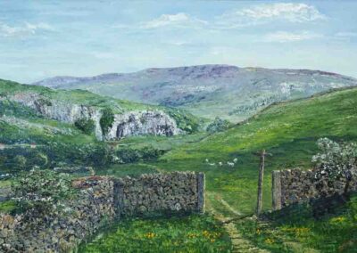ds665 Kilnsey Crag from above Conistone 36x24in 2022 SOLD