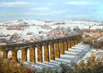 ds668 Thornton Viaduct, Winter. 36x24in 2023 £480