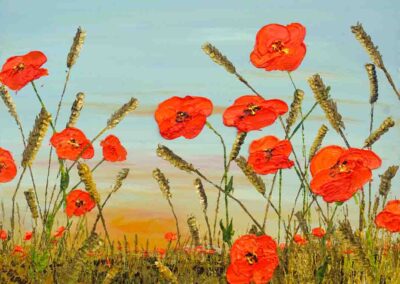 ds675 Poppy and Wheat Study 2 16x12in 2023 £90