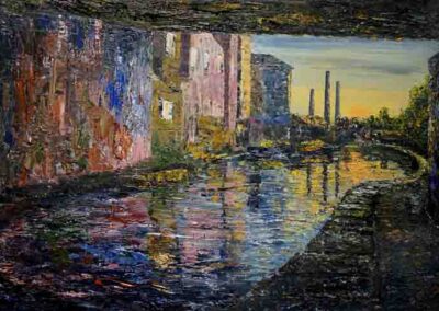 ds680 The Colourful World of Shipley Wharf 36x24in 2023  £480