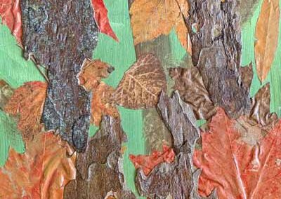 ds734 'Autumn 1'Collage over oils. 16x20in £120