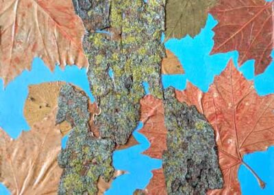 ds734 'Autumn 2' Collage over oils. 16x20in £80